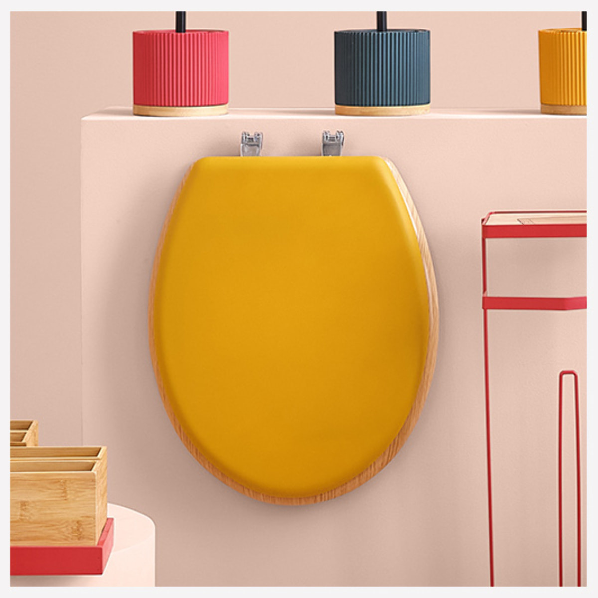 Abattant WC Bois Blanc Modern Color