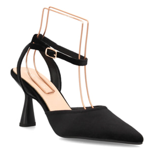 Zapato destalonado elegante con tiras aterciopelado