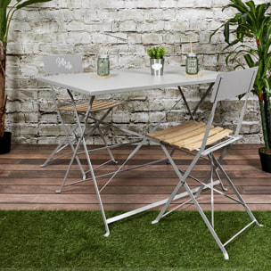 Table Repas Pliante Palerme Taupe 110x70x71cm