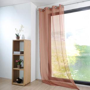 Voilage uni et léger - Terracotta