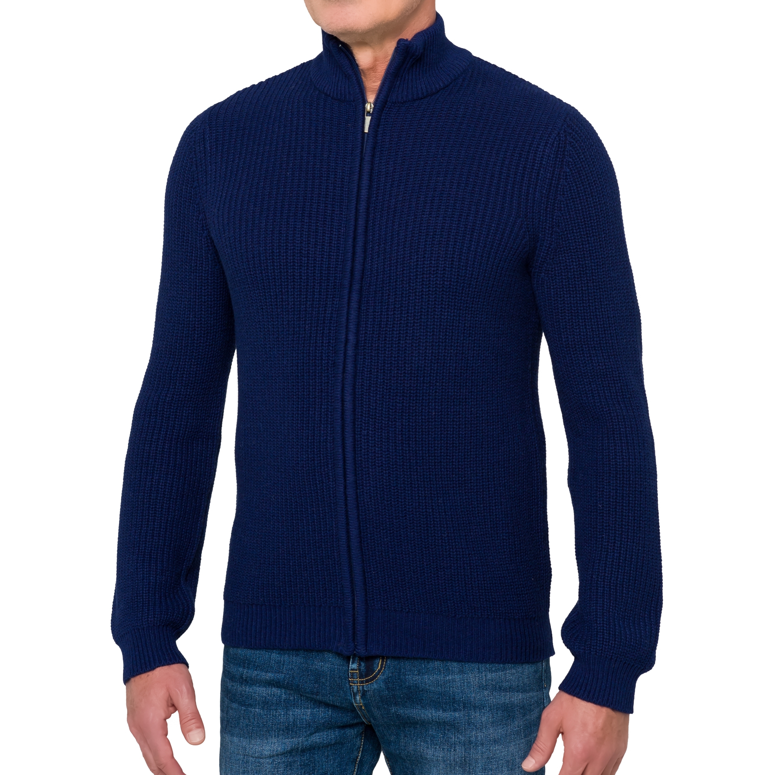 Maglia full zip Hot Buttered Chaiten blu navy