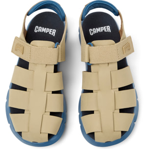 Sandali - CAMPER Oruga Sandal - Beige - Pelle scamosciata