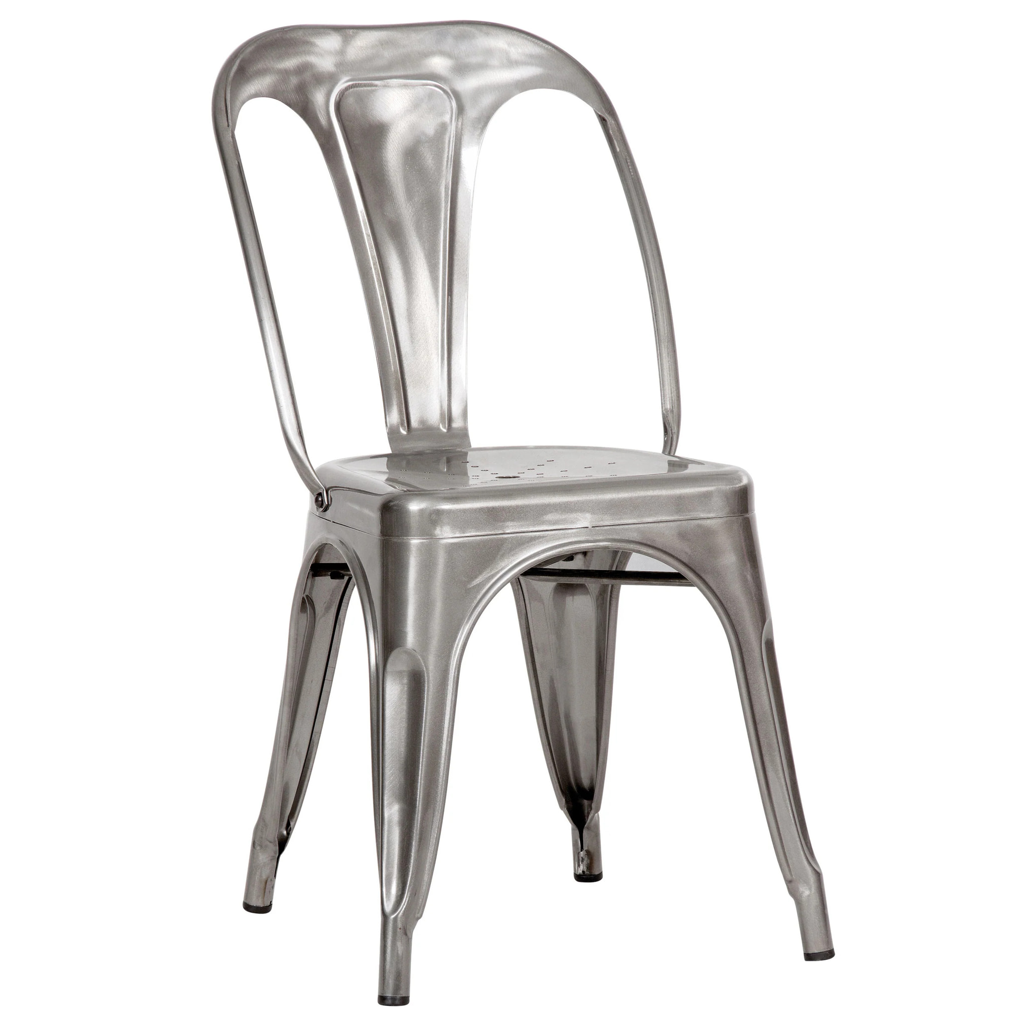 Lot de 2 chaises en métal chromé - Indus