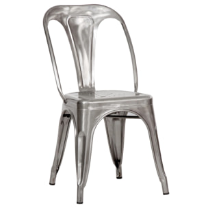 Lot de 2 chaises en métal chromé - Indus