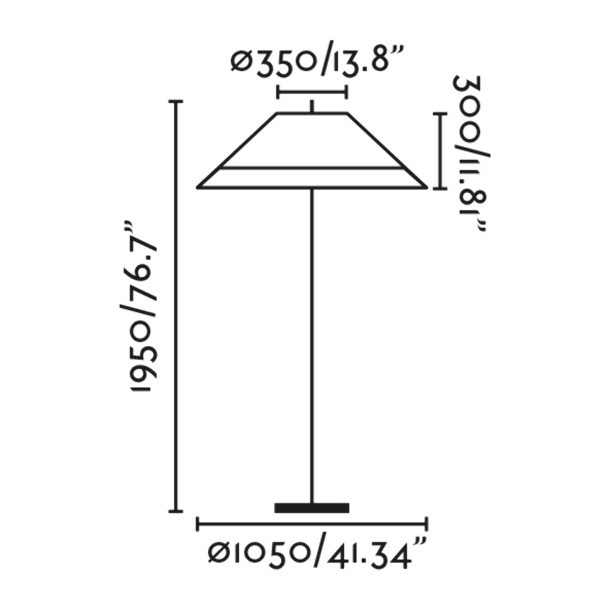 SAIGON OUT C100 Lampadaire gris/beige 2M