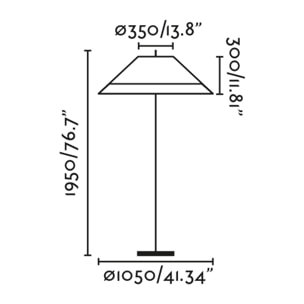 SAIGON OUT C100 Lampadaire gris/beige 2M