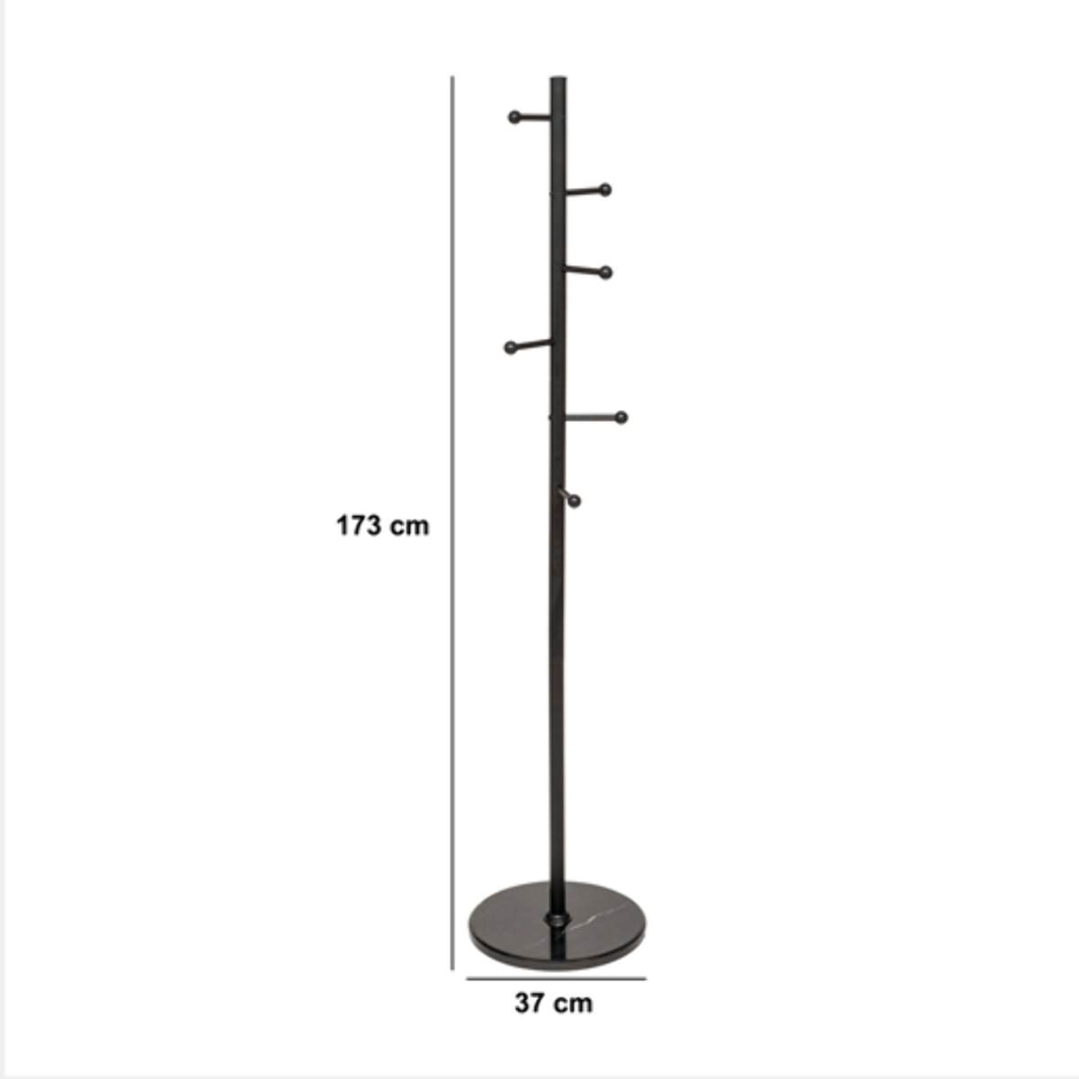 Porte-manteaux 8 crochets H173cm