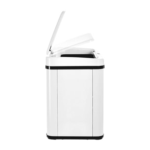 Well home - cubo de basura inteligente sin patas para reciclaje con apertura automática y contacto manual 15l+15l 35,5x26x60cm color blanco