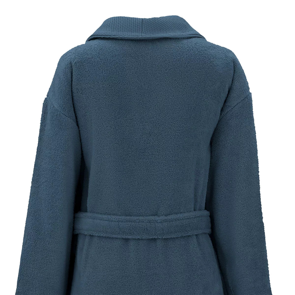 Peignoir pur coton 420 g/m² uni bleu Elea bleu ardoise