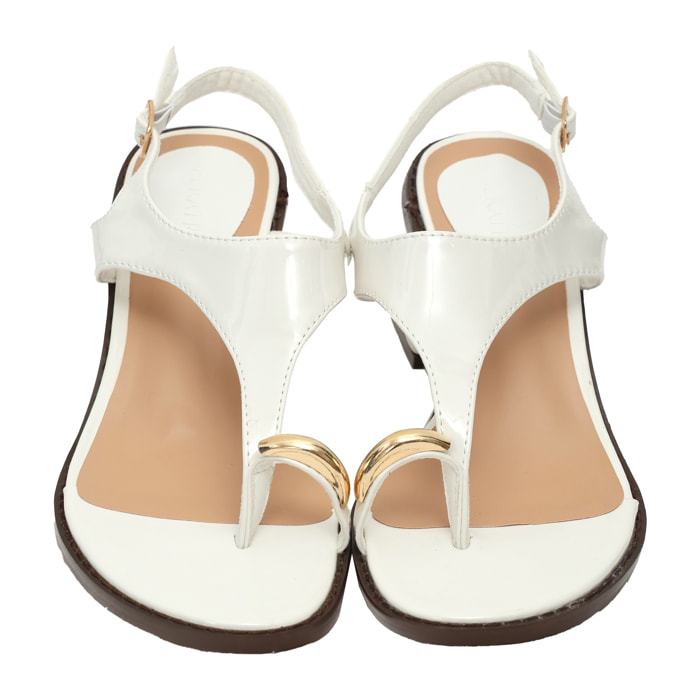 Sandali infradito con accessorio - tacco 6,5 cm