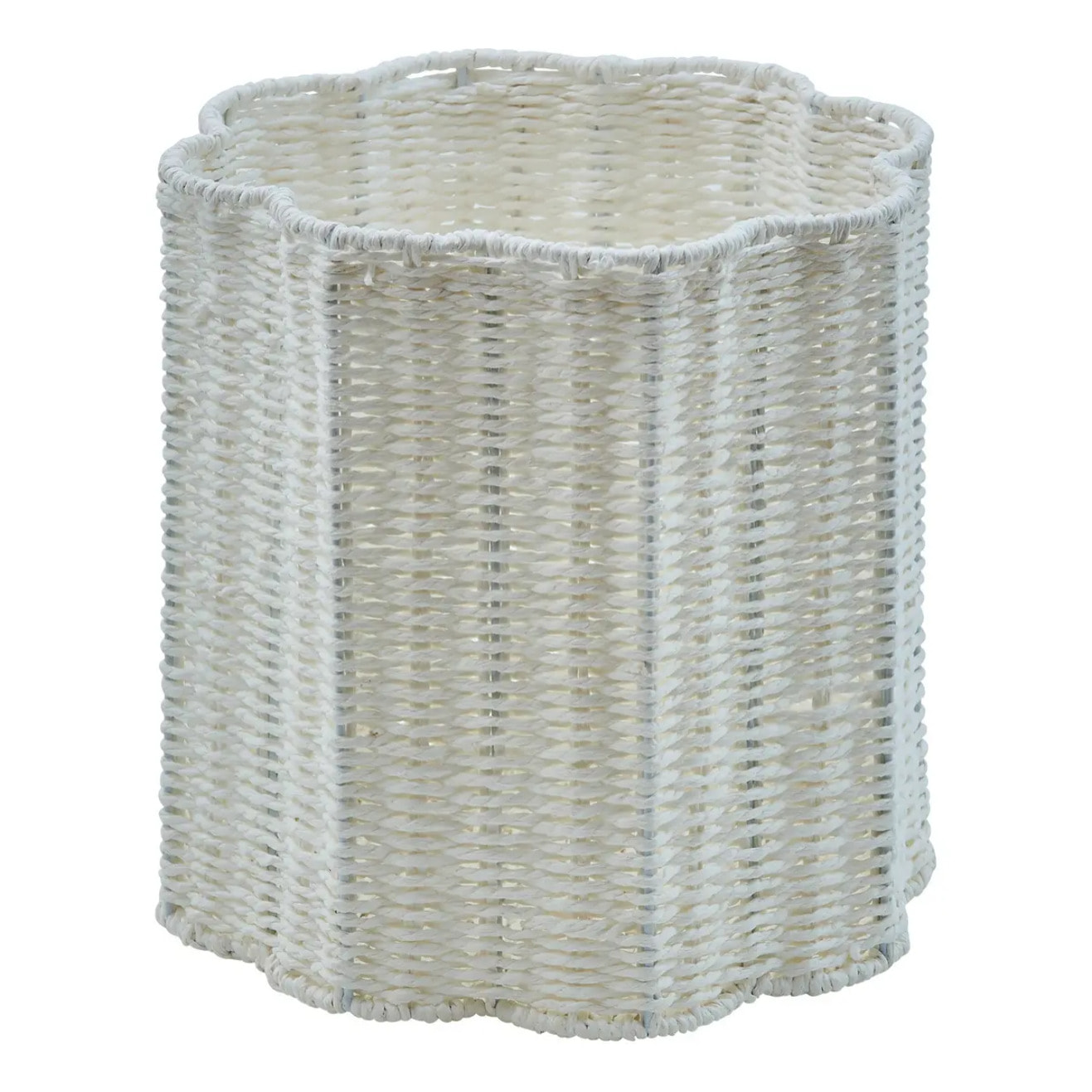 Lot de 3 paniers de rangement Fleur de rose blanc