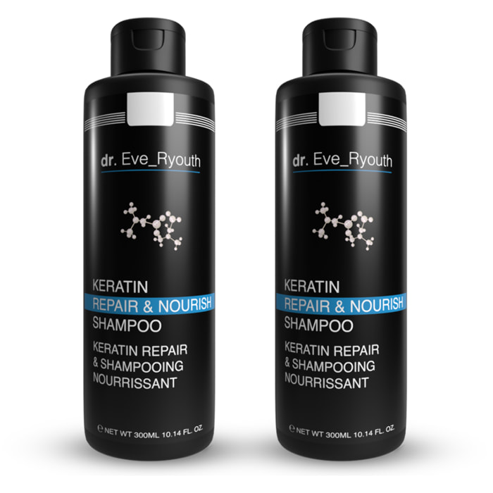 Champú Keratin Repair & Nourish 300 ml x 2