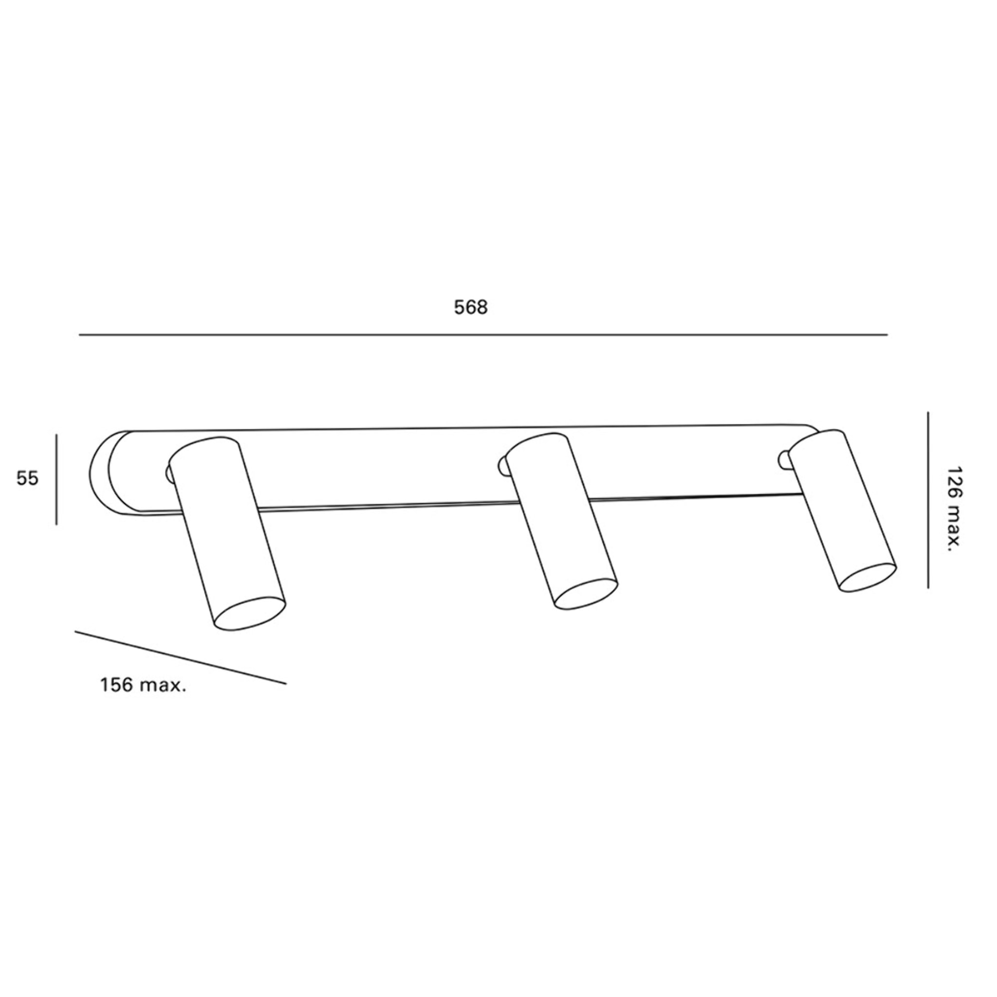 Forlight Proyector Ip20 Logos Triple Led Led Led 3,7,,3,7,,3,7W 3000K Negro 846Lm
