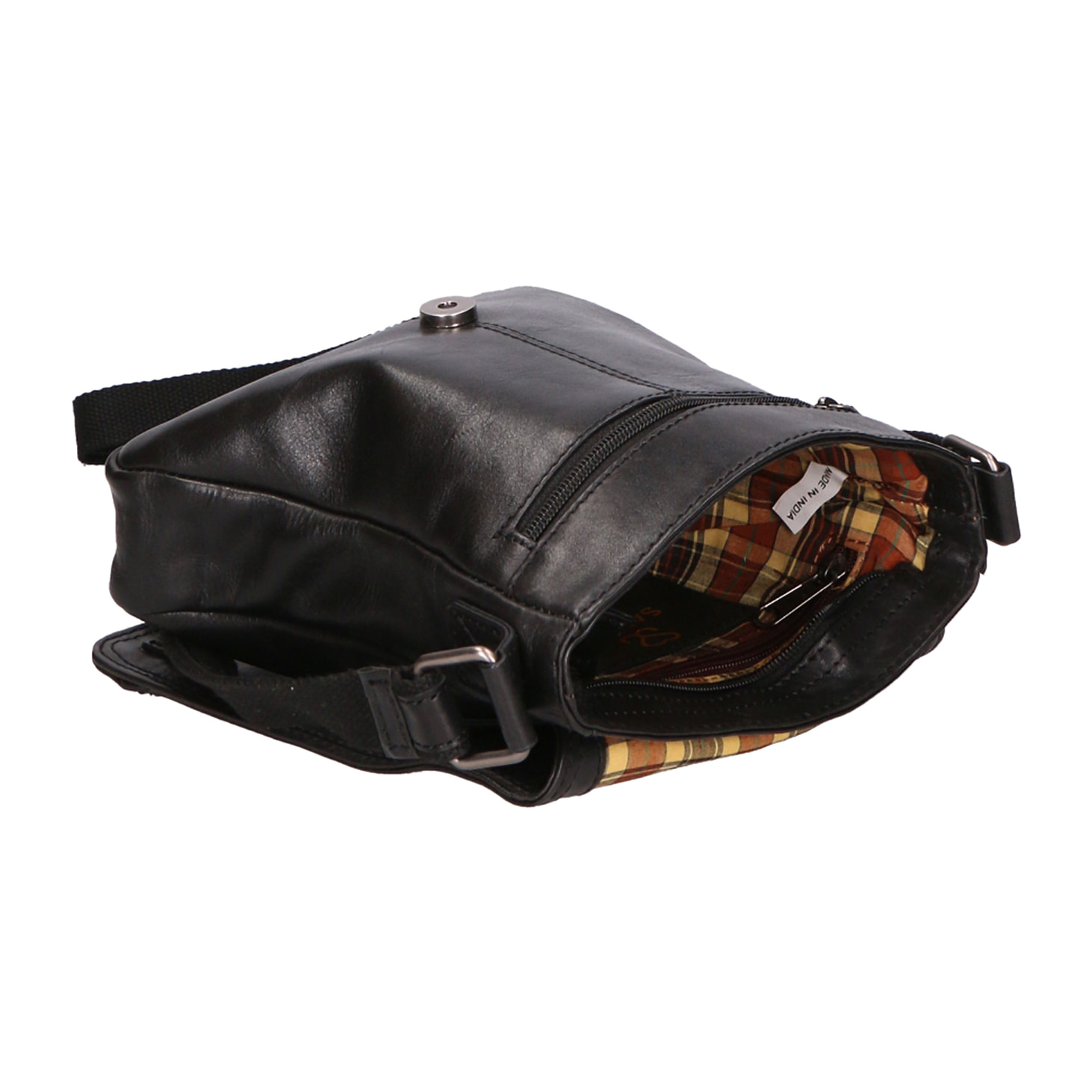 Borsa a tracolla unisex In Vera pelle Made in India 19,5x23,8x3 cm