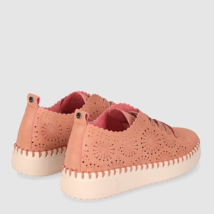 Zapatos de Tejido - Naranja - Tacón: Bajo