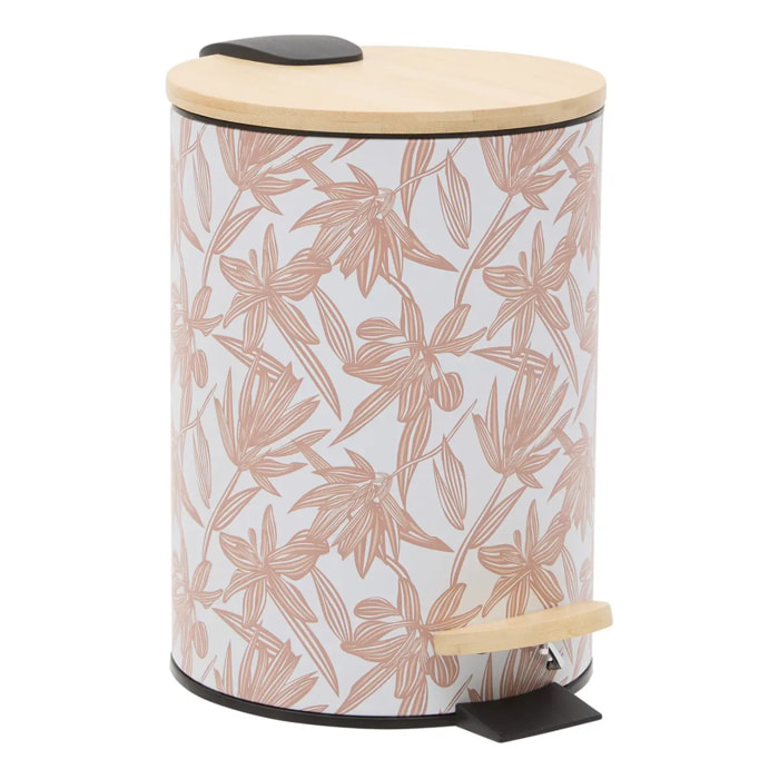 Poubelle Bloom ronde 2,7L rose