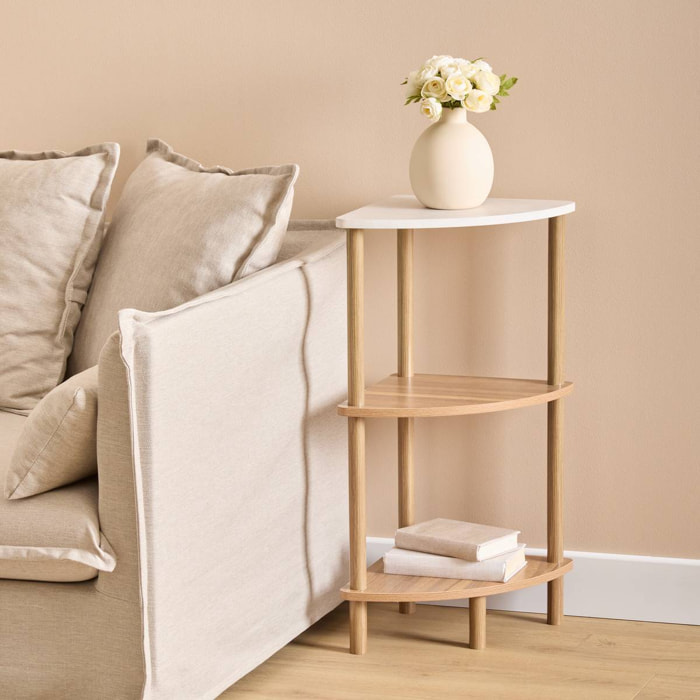 Etagère d'angle 3 niveaux Come 34x34x76,5cm