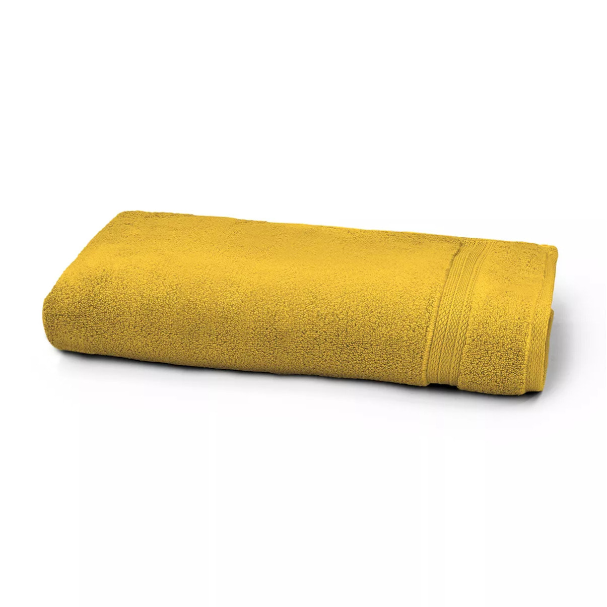 Drap de douche pur coton 550 g/m² uni orange Elea safran
