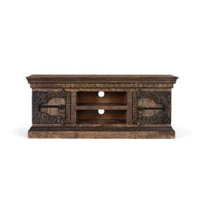 Mueble TV de Madera de Mango 150 Cm Estilo Rústico Moderno