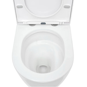 Fusion WC à poser sans bride, rinçage Vortex, avec abattant SoftClose, blanc (SATFUS031RTORVP)