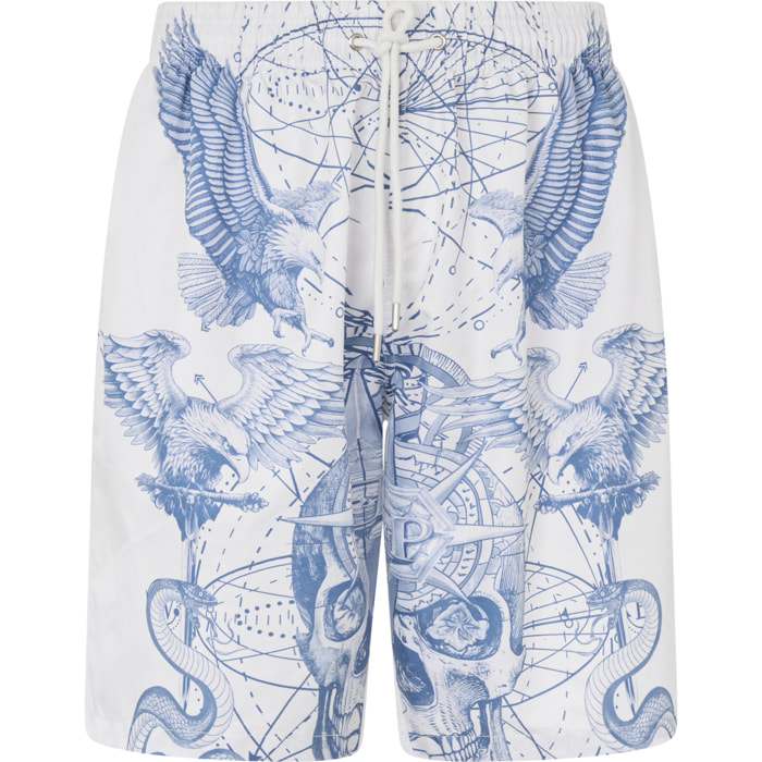 PHILIPP PLEIN Nylon Shorts Tattoo