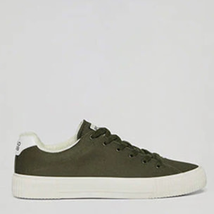 Sneaker Habana in tela verde cachi da uomo con dettagli Polo Club