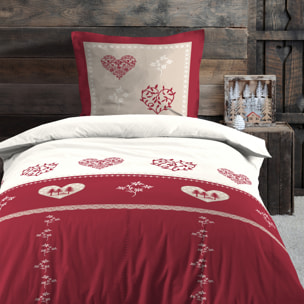 Parure de lit style montagne chaleureuse - Rouge