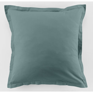 Parure de drap 1 pers 100% coton 57fils + 1 taie bleu canard