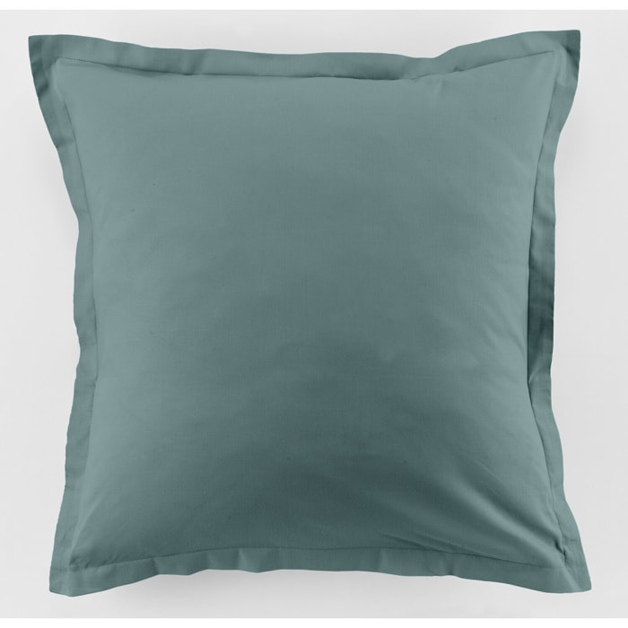 Parure de drap 1 pers 100% coton 57fils + 1 taie bleu canard