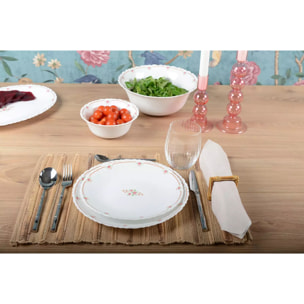 Lot de 6 Dessous d'assiette en jute rectangulaire