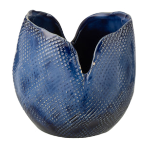 J-Line Vase Thibault - céramique - bleu - small
