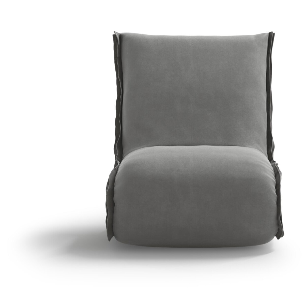 Fauteuil "Adeline" en velours gris clair