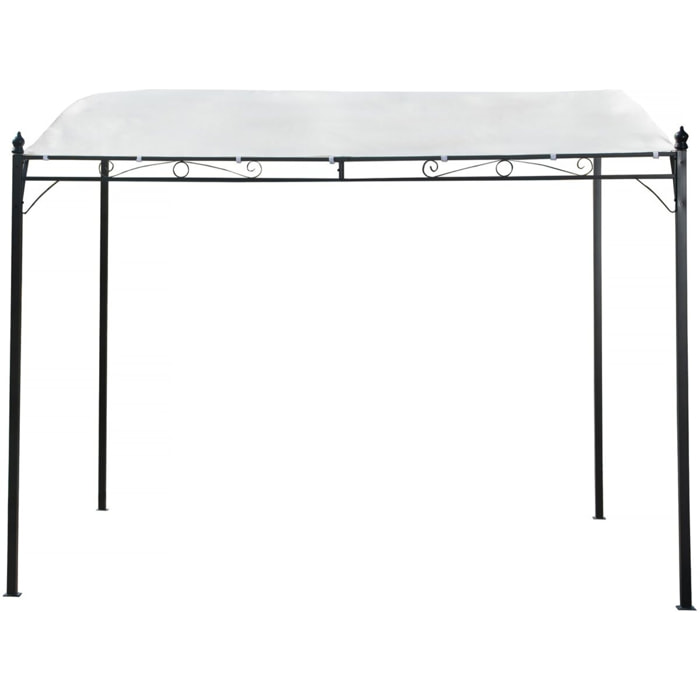 Pergola inclinée en métal - 3 x 2,5 m - Beige