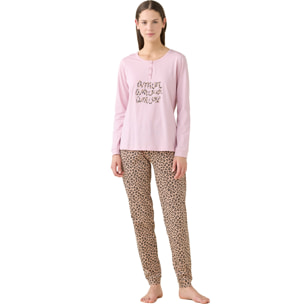 Pigiama donna estivo in cotone articolo animalier. Noidinotte