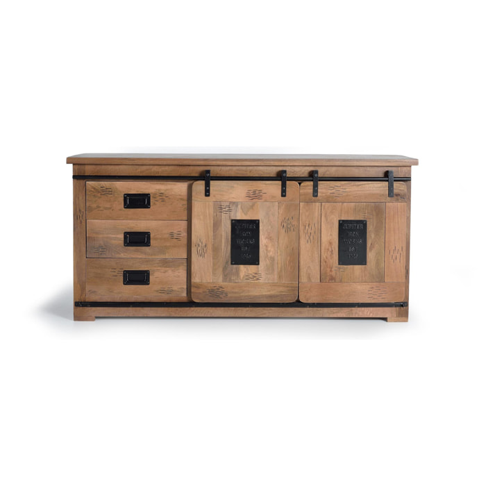 Aparador de Madera de Mango Estilo Industrial