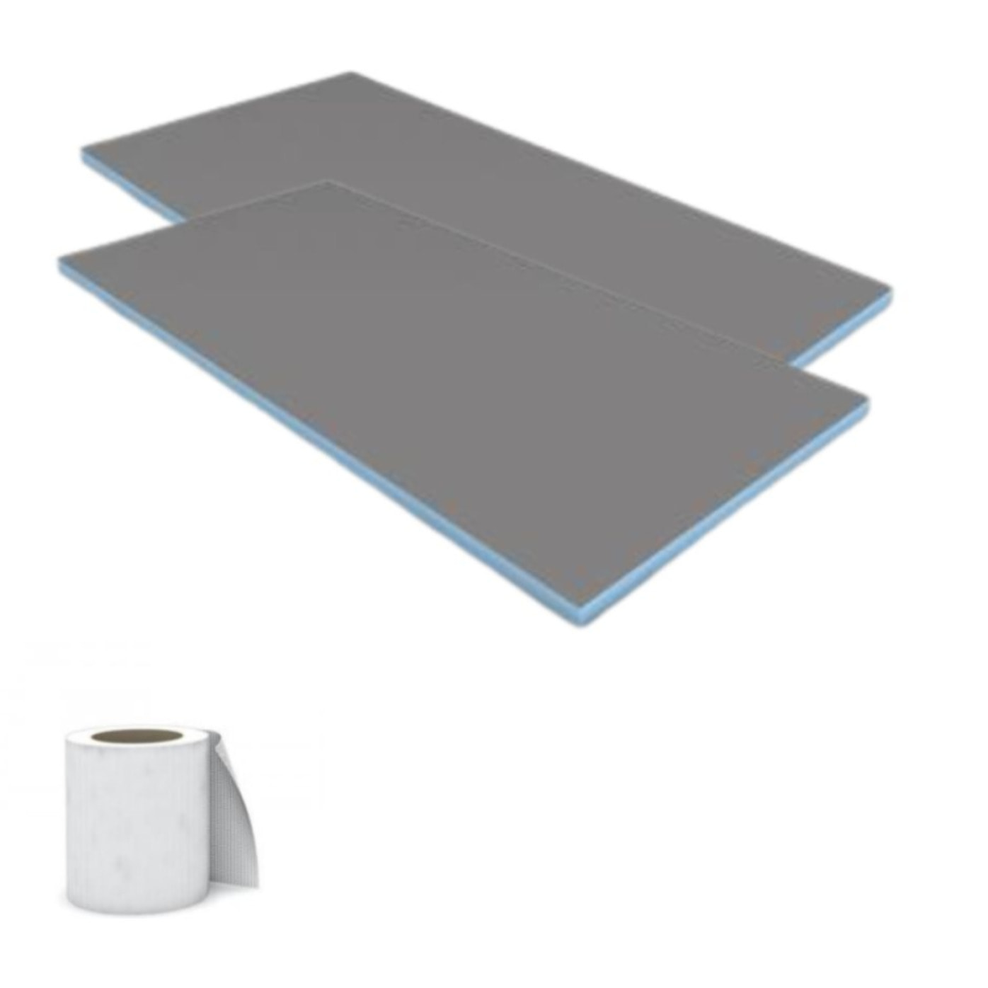 Lot de 2 panneaux de construction WEDI + bande d'armature Epaisseur 5 cm