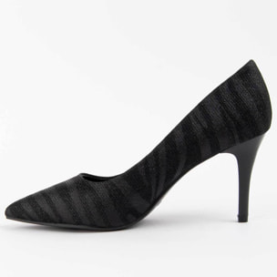 Zapato De Tacón - Negro - Altura: 8 Cm