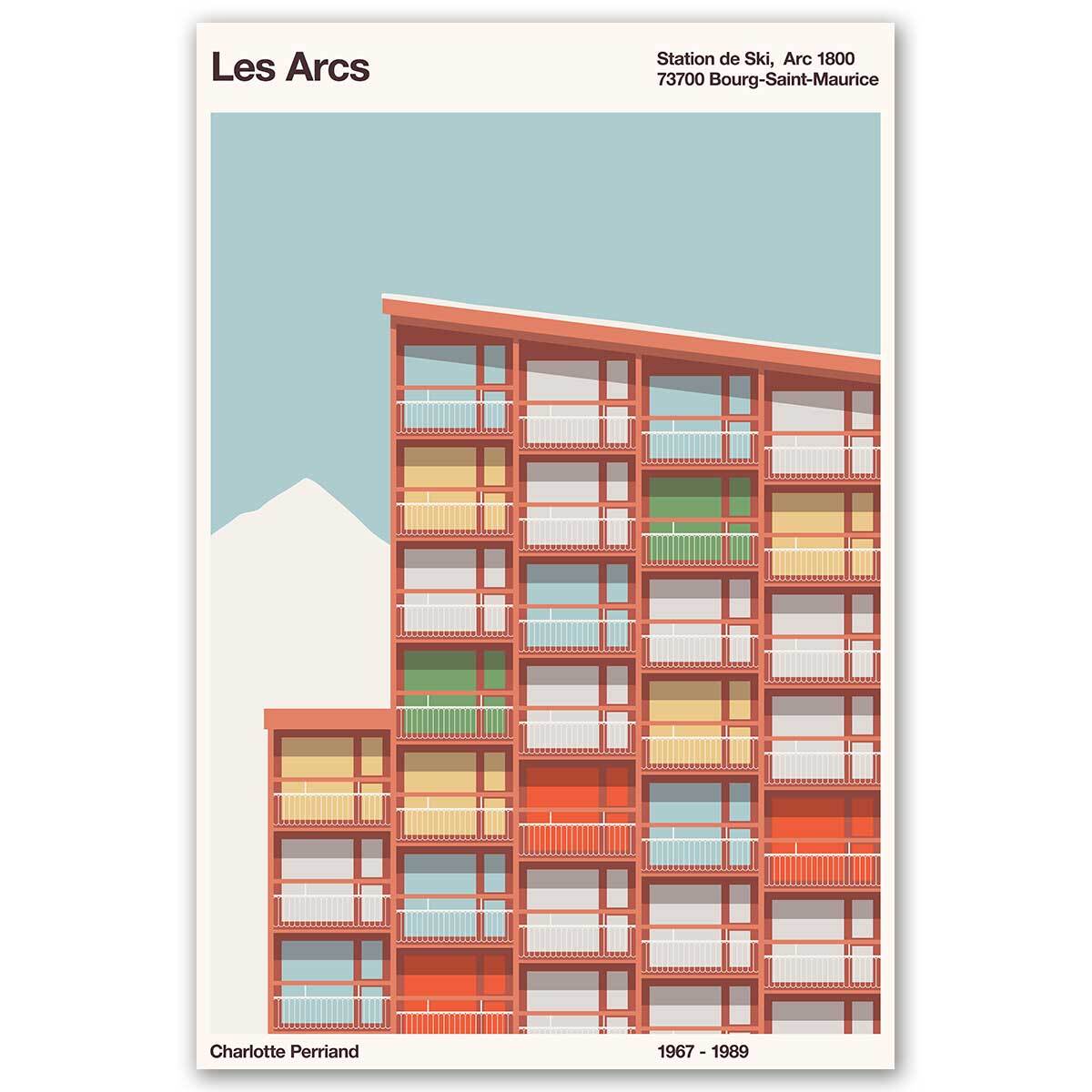 Affiche Arcs Charlotte Perriand Affiche déco architecture Affiche seule