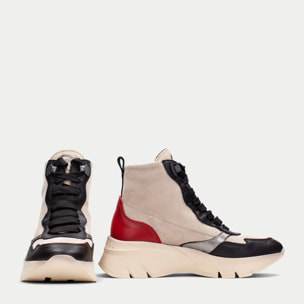 Botin sport Helsinki Negro milk rojo 5 cm