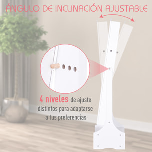 Espejo Joyero con LED Cerradura Cajones 45x36x150cm Blanco