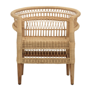 Fauteuil Medan en rotin naturel