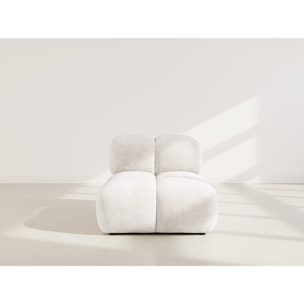 Grace - module d'assise en velours texturé - Beige