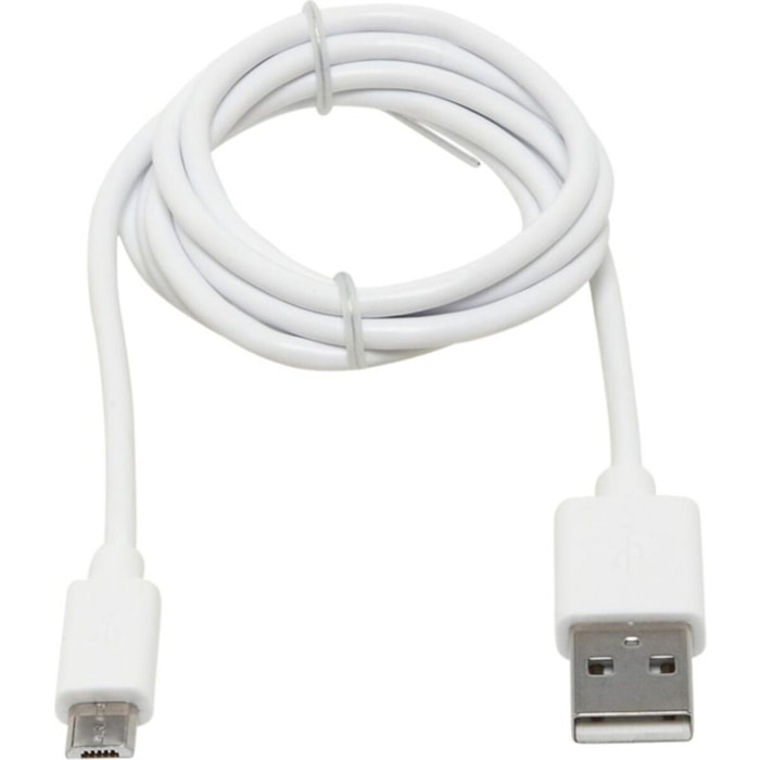 Câble micro USB ESSENTIELB vers USB 1M Blanc