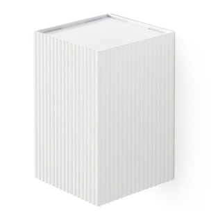 LUNE Lampada da parete piazza bianca scanalata