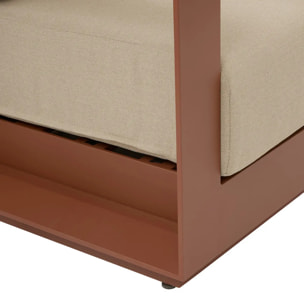 Canapé de jardin Allure 2 places beige acajou