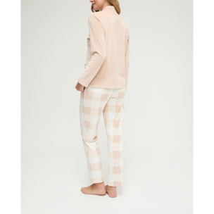 Pijama mujer de cuadros micropolar