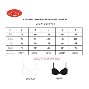 3 Reggiseni Donna LIABEL Art. Nina Coppa B