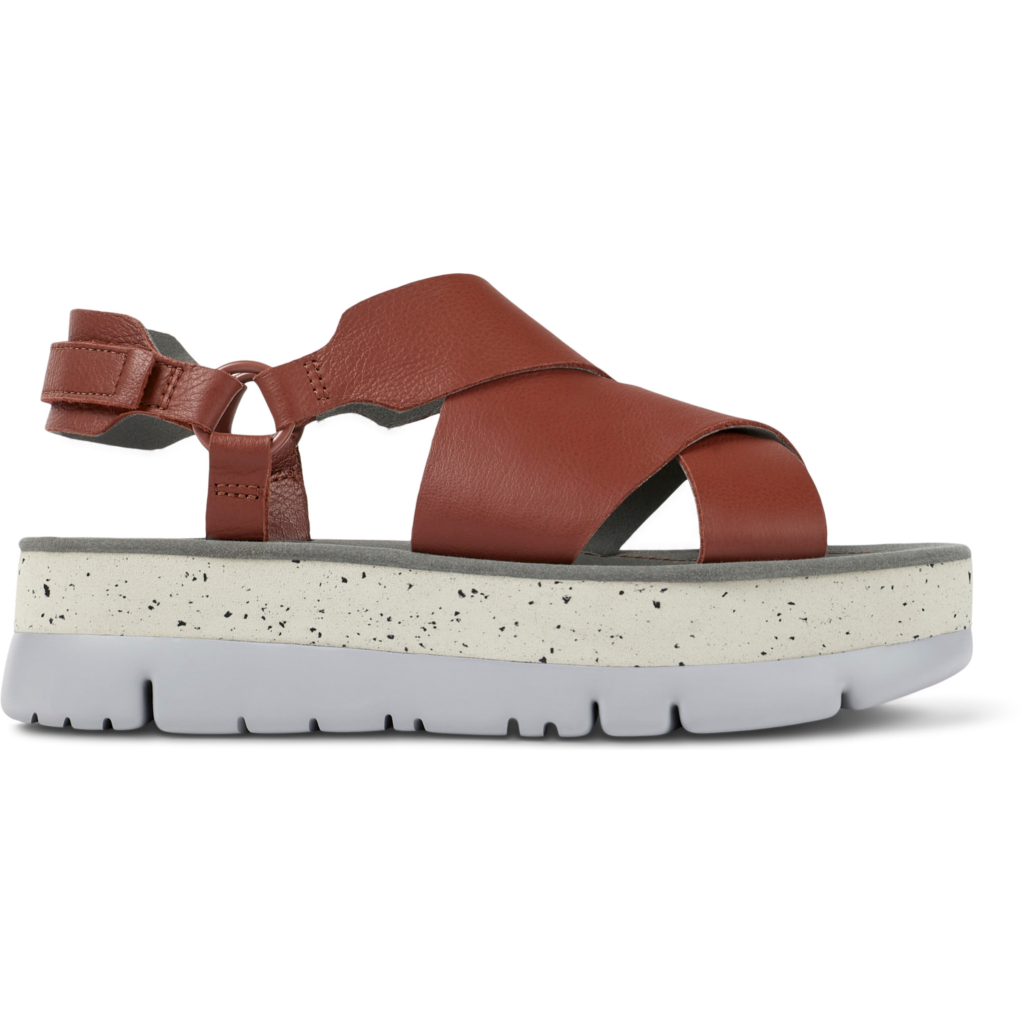 Sandalias - CAMPER Oruga Up - Rojo - Cuero liso