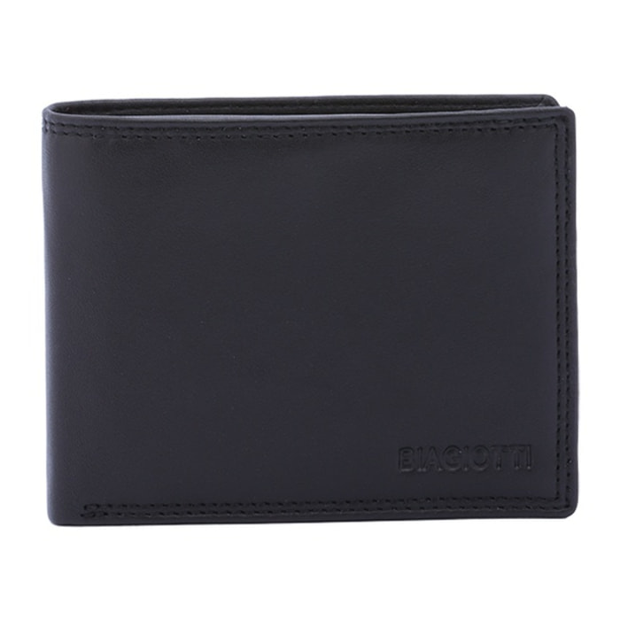 Portafoglio uomo in vera pelle - Modello False - Casual - 12.0 x 9.5 x 3.0 cm
