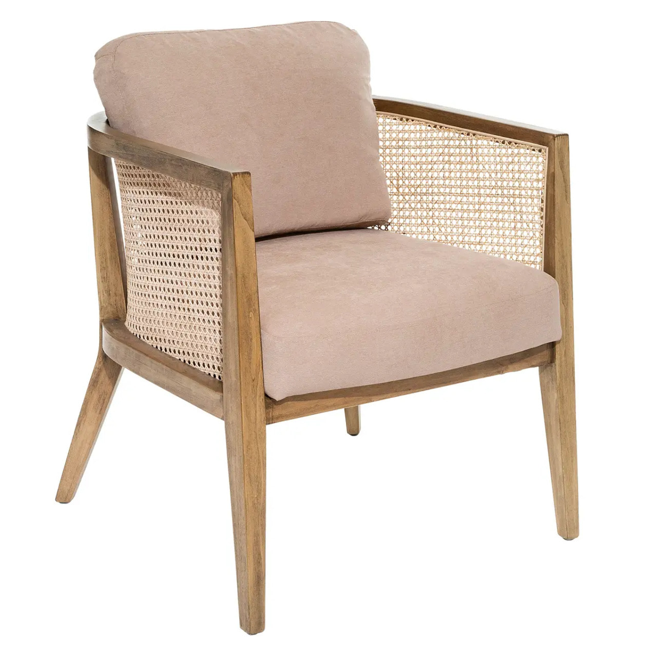 Fauteuil "Koza" - peuplier & rotin